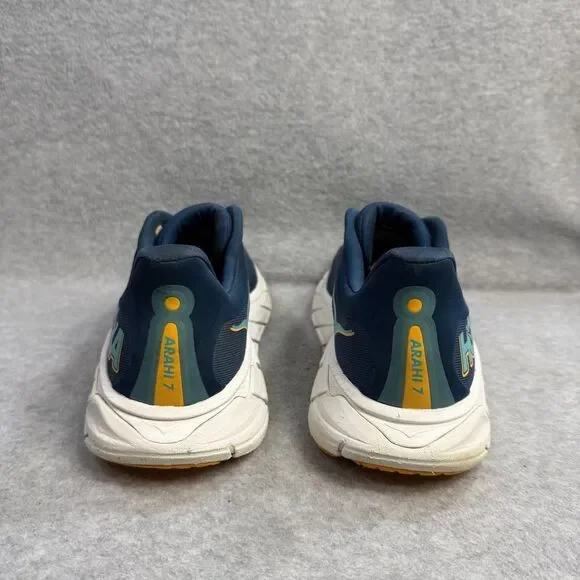 Hoka Arahi 7 Men's Running Shoes Navy Teal Orange Lace Up Athletic Sneakers 12D - Picture 5 of 10